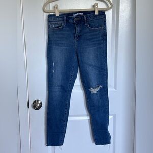 Sam Edelman Dark Blue Distressed Skinny Jeans sz 28